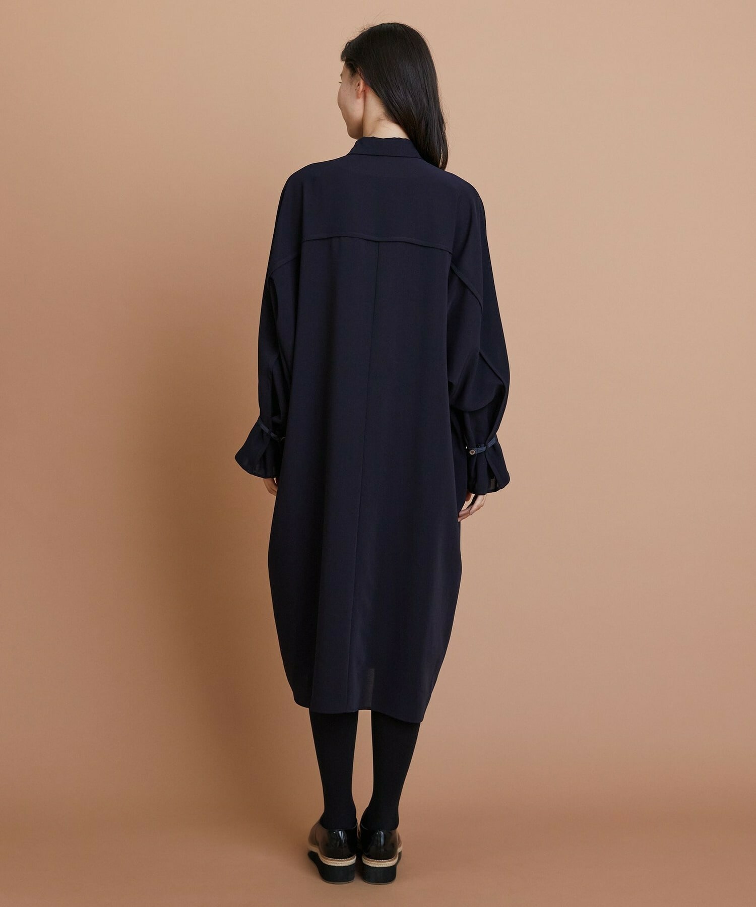 【L'EQUIPE】エステルボイルシャツワンピース 詳細画像 ネイビー 13