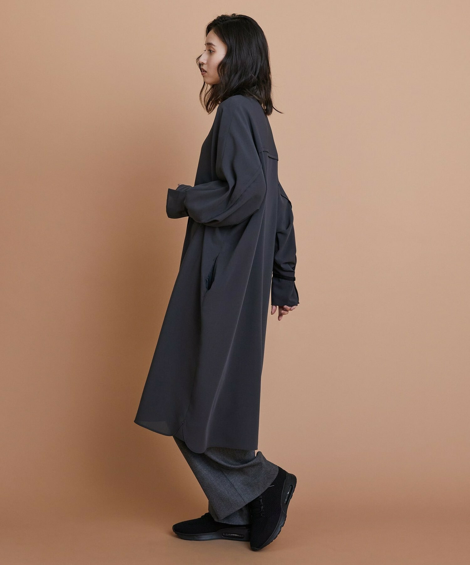 【L'EQUIPE】エステルボイルシャツワンピース 詳細画像 ネイビー 9