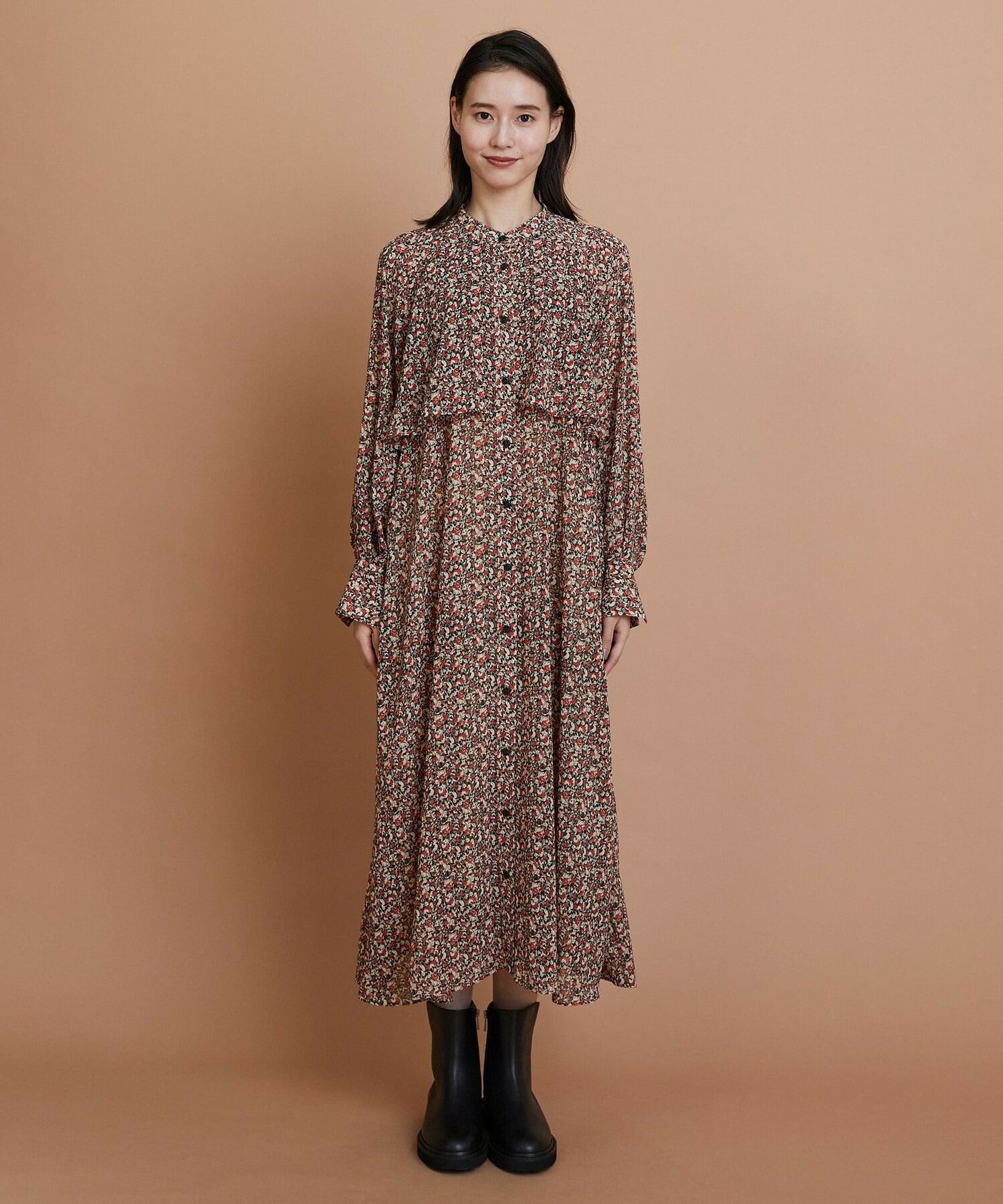 【L'EQUIPE】ヴィンテージプリントワンピース 詳細画像 レッド系その他 11