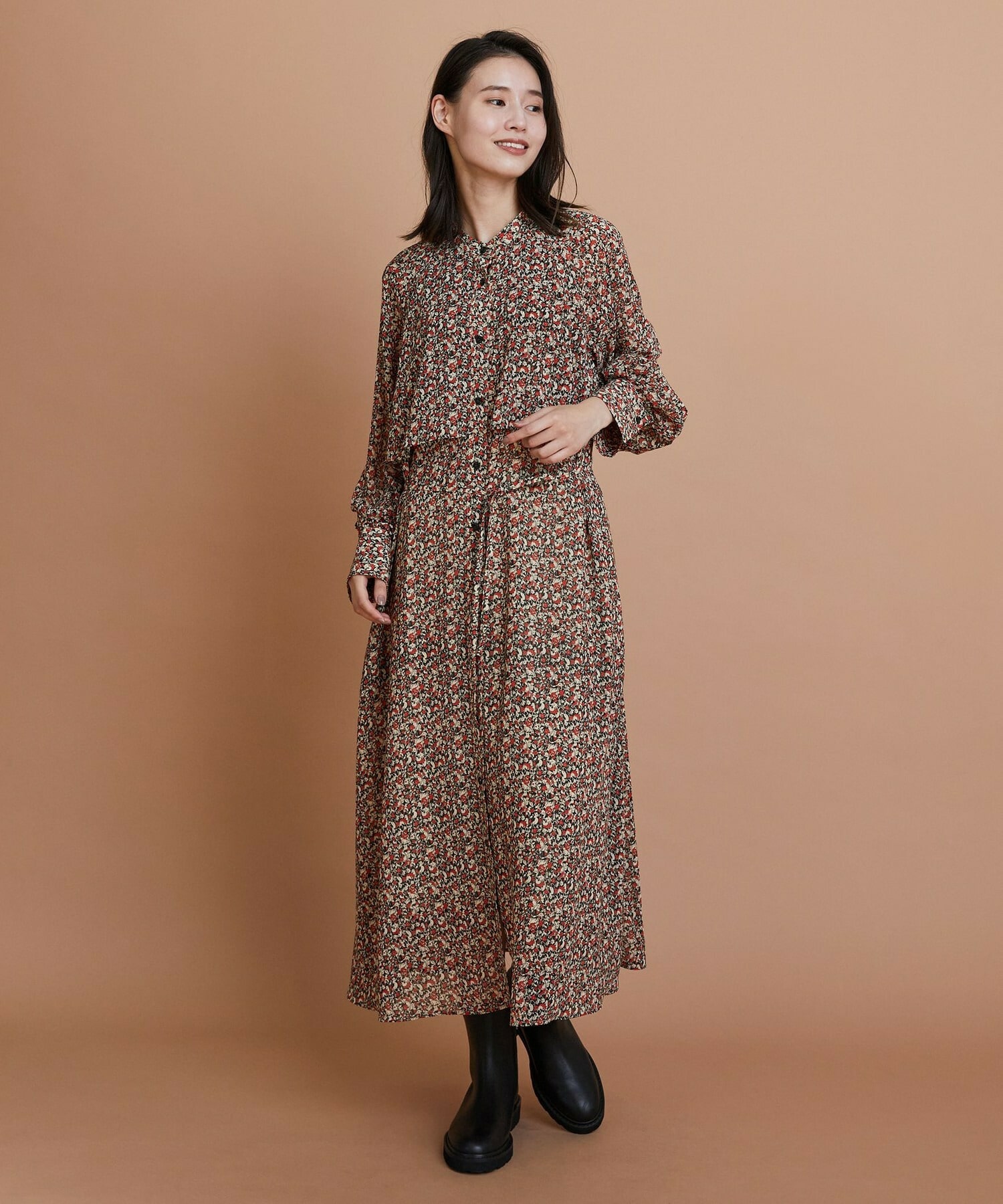 【L'EQUIPE】ヴィンテージプリントワンピース 詳細画像 レッド系その他 2