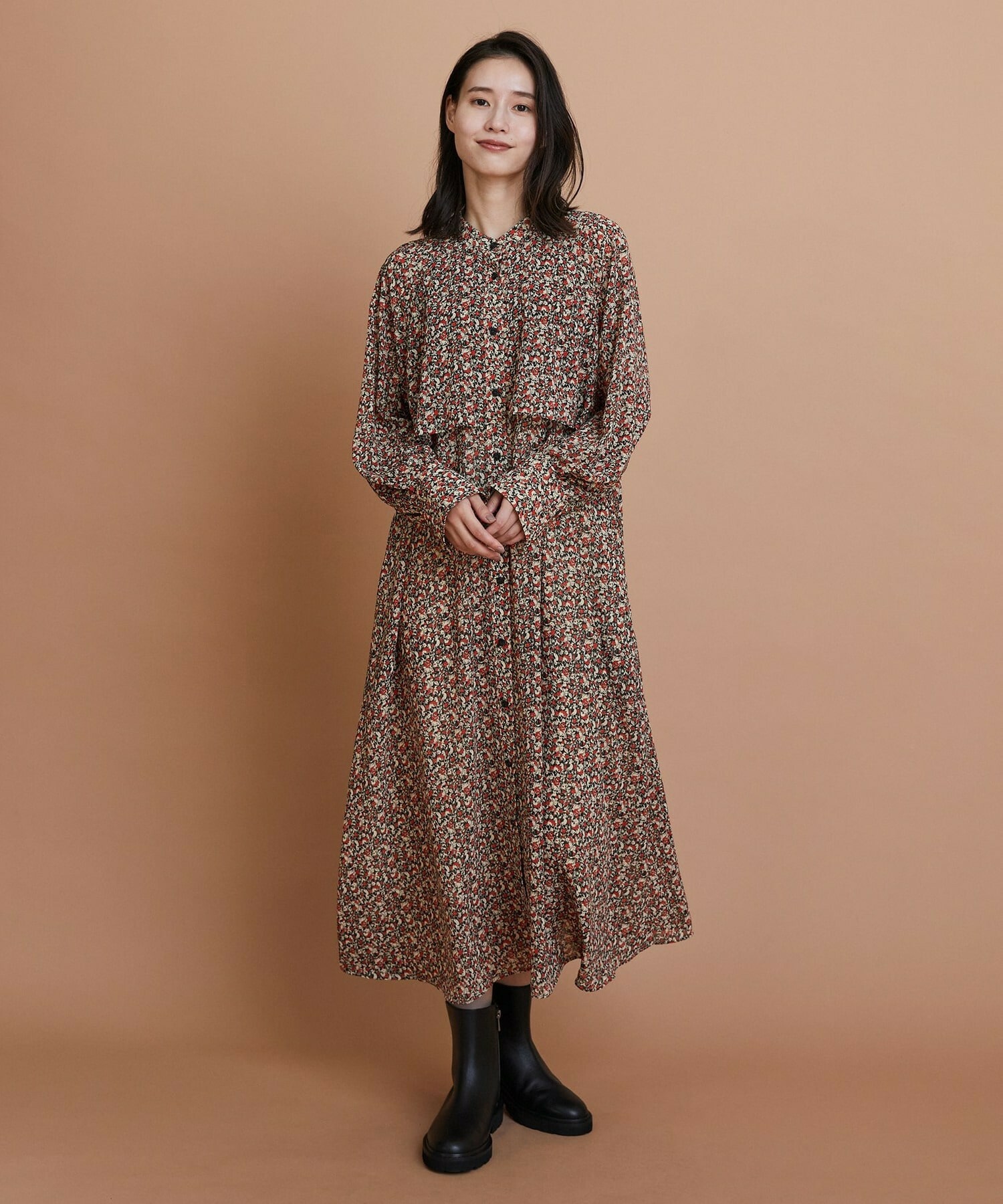 【L'EQUIPE】ヴィンテージプリントワンピース 詳細画像 レッド系その他 4