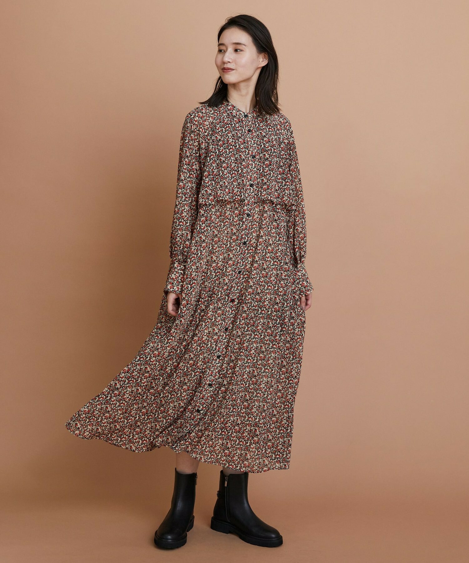 【L'EQUIPE】ヴィンテージプリントワンピース 詳細画像 レッド系その他 5