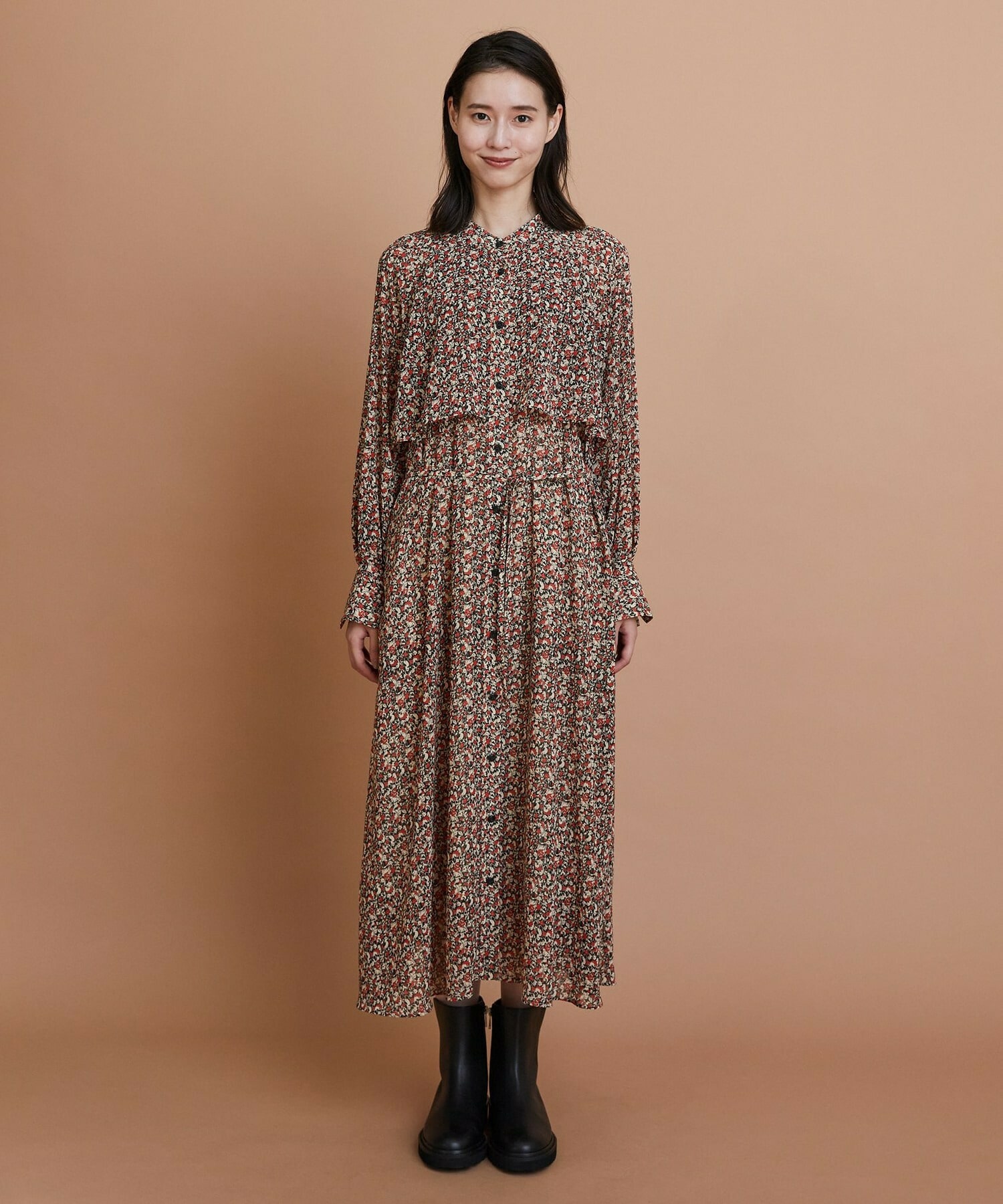 【L'EQUIPE】ヴィンテージプリントワンピース 詳細画像 レッド系その他 8