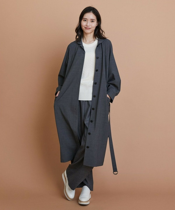 【L'EQUIPE】［eclat 2025年11月号掲載商品］トロストレッチワンピース