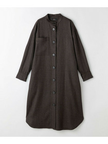 【L'EQUIPE】2/60フラノシャツワンピース 詳細画像 ブラウン 5