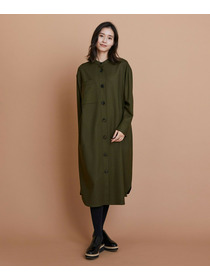 【L'EQUIPE】2/60フラノシャツワンピース 詳細画像 ブラウン 6