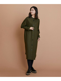 【L'EQUIPE】2/60フラノシャツワンピース 詳細画像 ブラウン 7