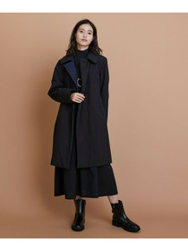 【L'EQUIPE】ウール梳毛＆ウール混トロピカルワンピース 詳細画像 グレー×ブラック 16