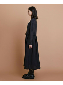 【L'EQUIPE】ウール梳毛＆ウール混トロピカルワンピース 詳細画像 グレー×ブラック 18