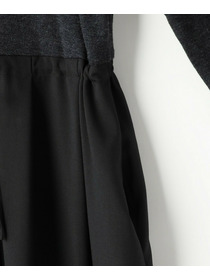 【L'EQUIPE】ウール梳毛＆ウール混トロピカルワンピース 詳細画像 グレー×ブラック 24