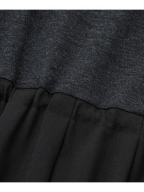 【L'EQUIPE】ウール梳毛＆ウール混トロピカルワンピース 詳細画像 グレー×ブラック 27