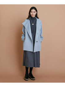 【L'EQUIPE】ウール梳毛＆ウール混トロピカルワンピース 詳細画像 グレー×ブラック 5