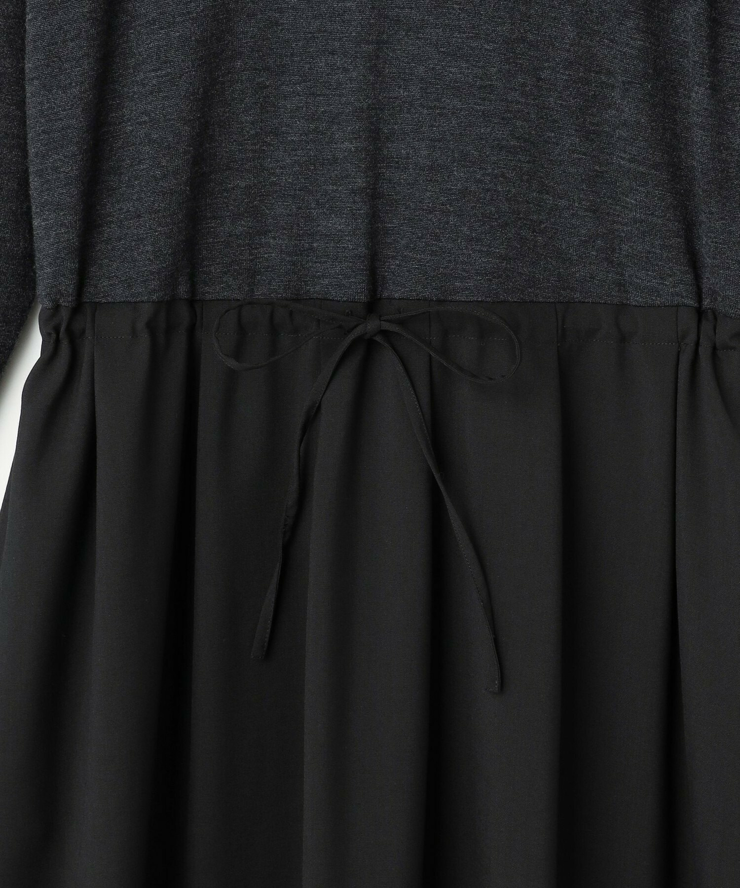 【L'EQUIPE】ウール梳毛＆ウール混トロピカルワンピース 詳細画像 グレー×ブラック 23