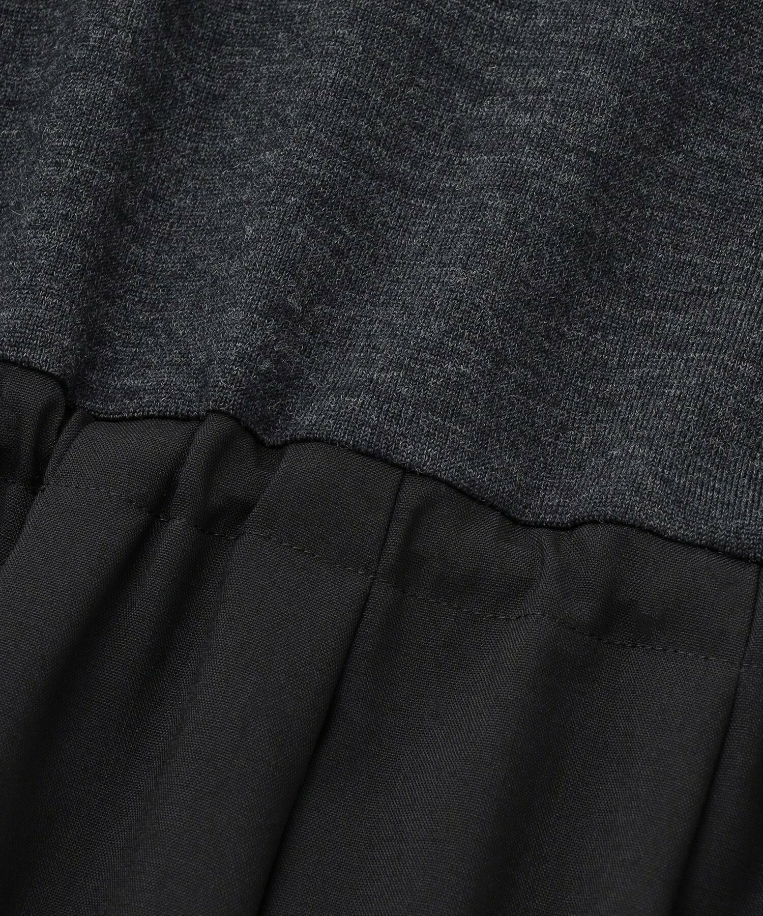 【L'EQUIPE】ウール梳毛＆ウール混トロピカルワンピース 詳細画像 グレー×ブラック 27