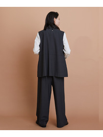 【L'EQUIPE】ウォッシャブルTR2wayストレートパンツ 詳細画像 チャコールグレー 6