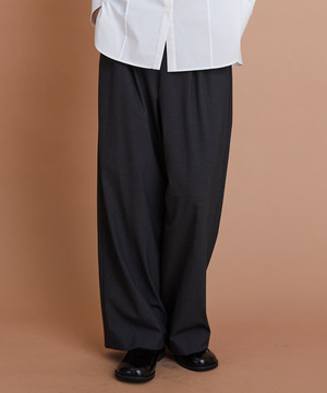 【L'EQUIPE】ウォッシャブルTR2wayストレートパンツ 詳細画像 チャコールグレー 1