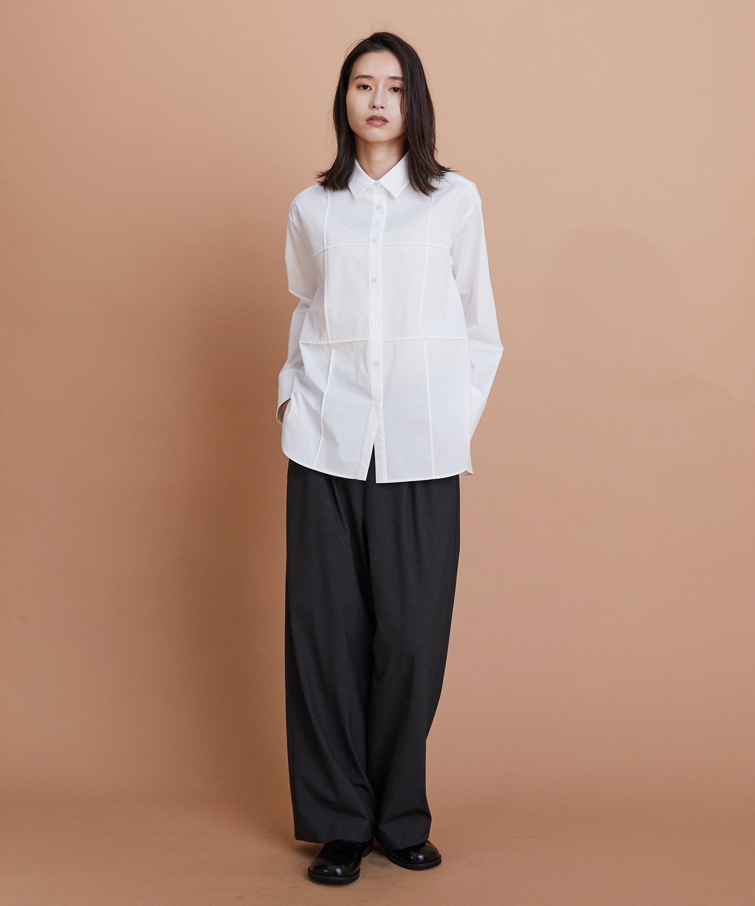 【L'EQUIPE】ウォッシャブルTR2wayストレートパンツ 詳細画像 チャコールグレー 1