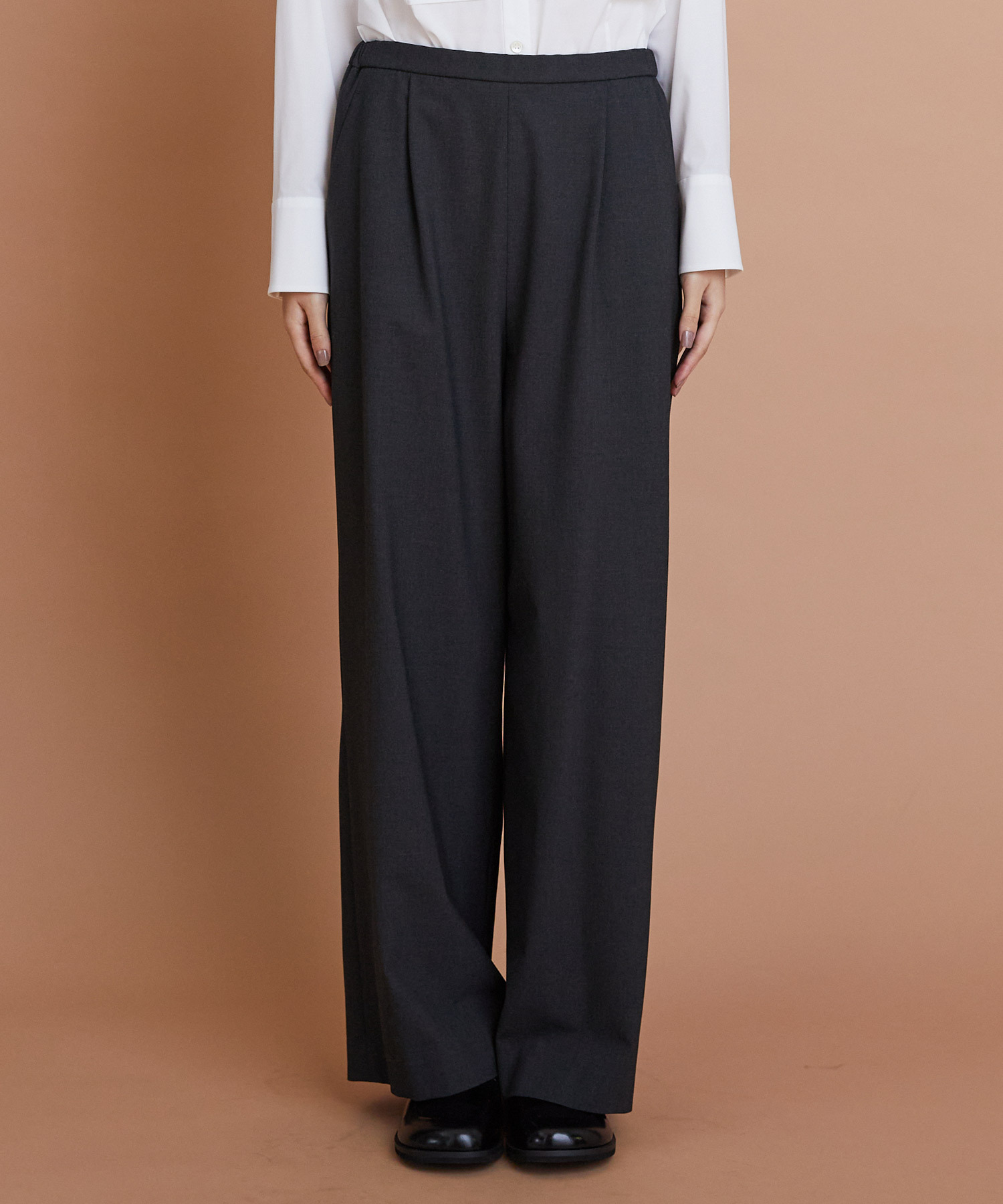 【L'EQUIPE】ウォッシャブルTR2wayストレートパンツ 詳細画像 チャコールグレー 11