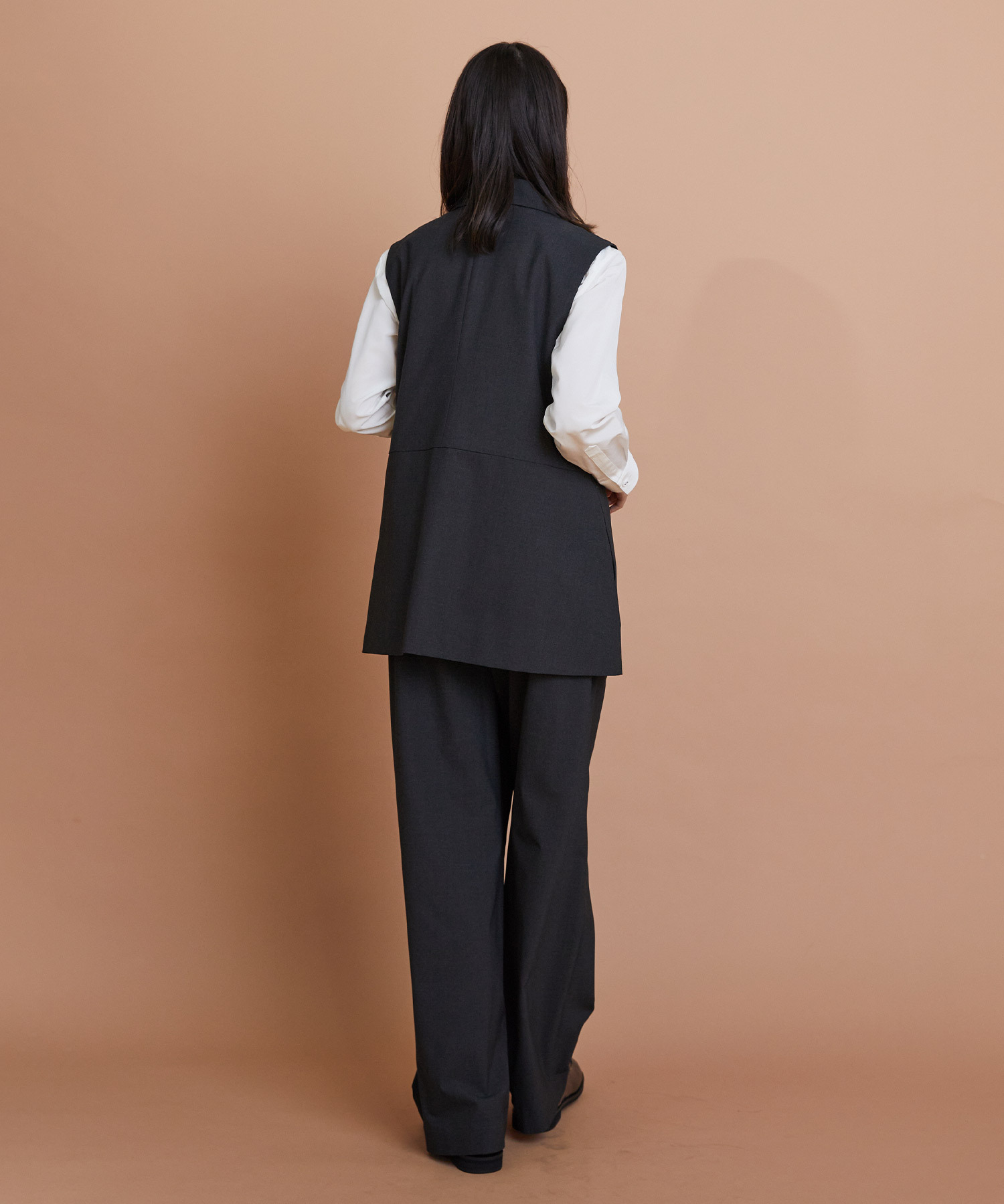 【L'EQUIPE】ウォッシャブルTR2wayストレートパンツ 詳細画像 チャコールグレー 4