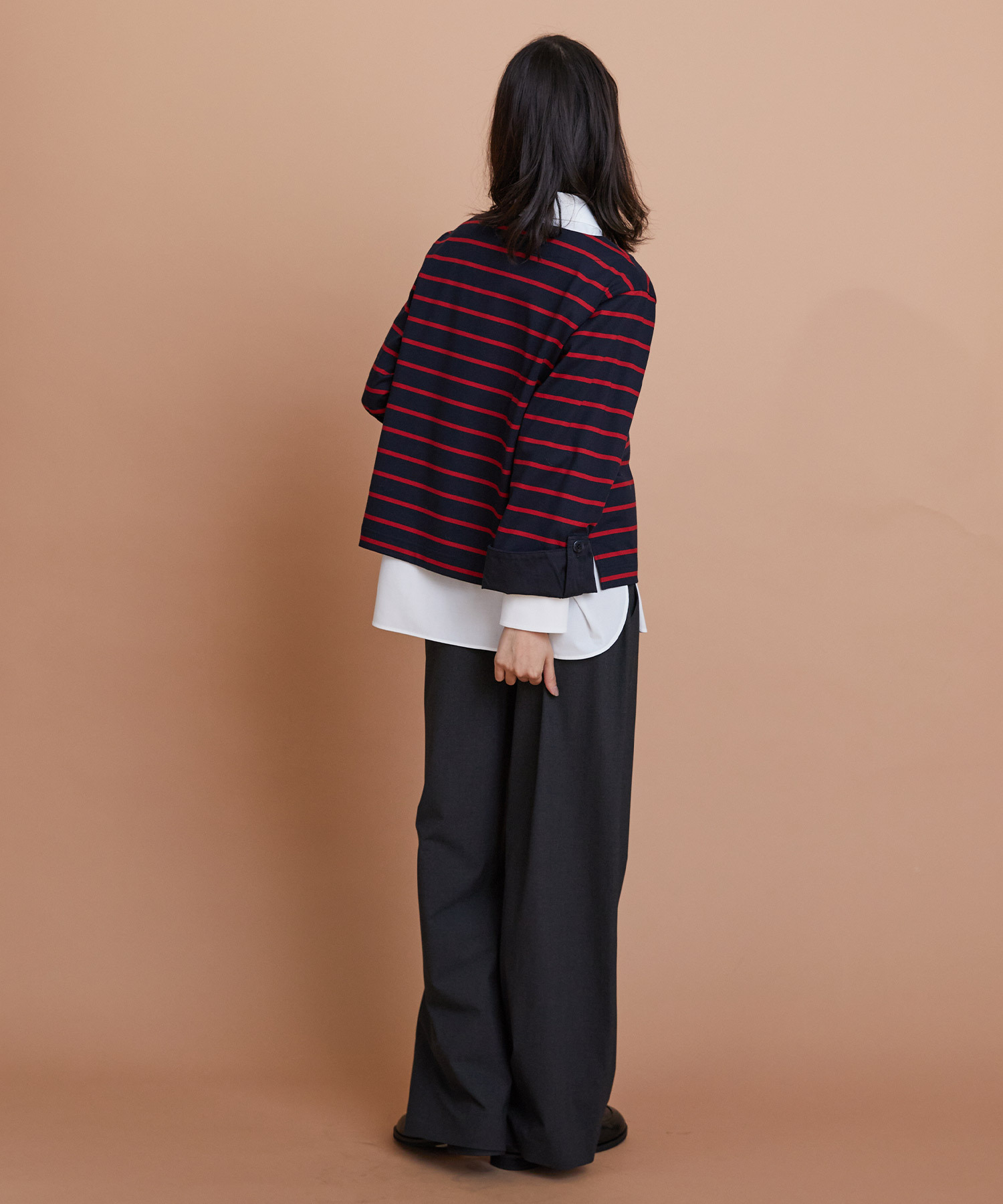 【L'EQUIPE】ウォッシャブルTR2wayストレートパンツ 詳細画像 チャコールグレー 8