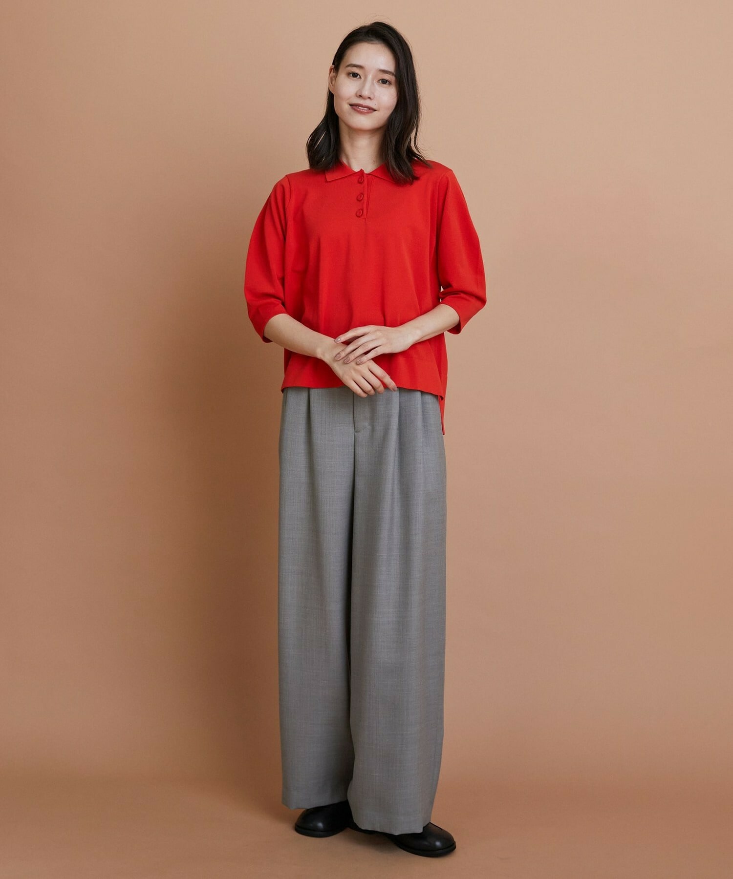 【L'EQUIPE】TWビエラワイドパンツ 詳細画像 ブラック 1