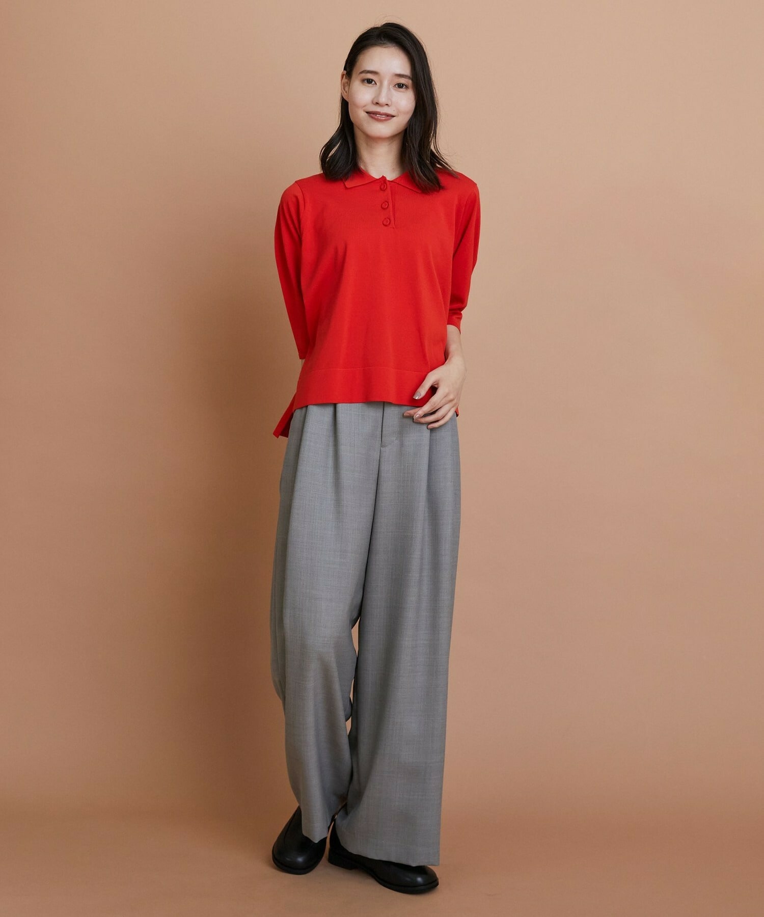 【L'EQUIPE】TWビエラワイドパンツ 詳細画像 ブラック 2