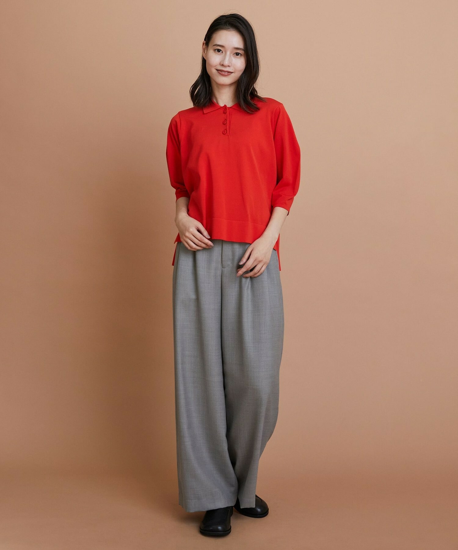 【L'EQUIPE】TWビエラワイドパンツ 詳細画像 ブラック 4