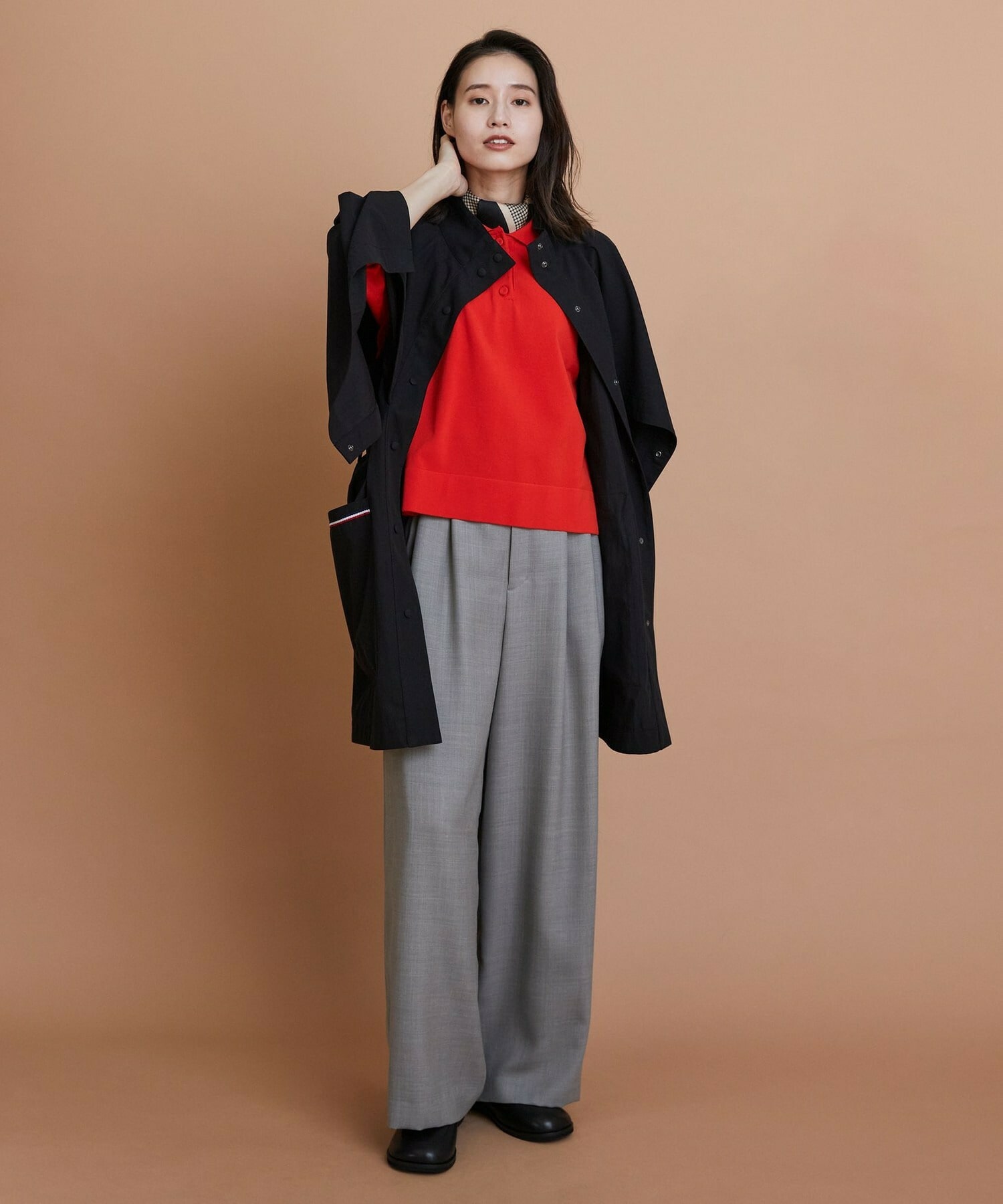 【L'EQUIPE】TWビエラワイドパンツ 詳細画像 ブラック 6