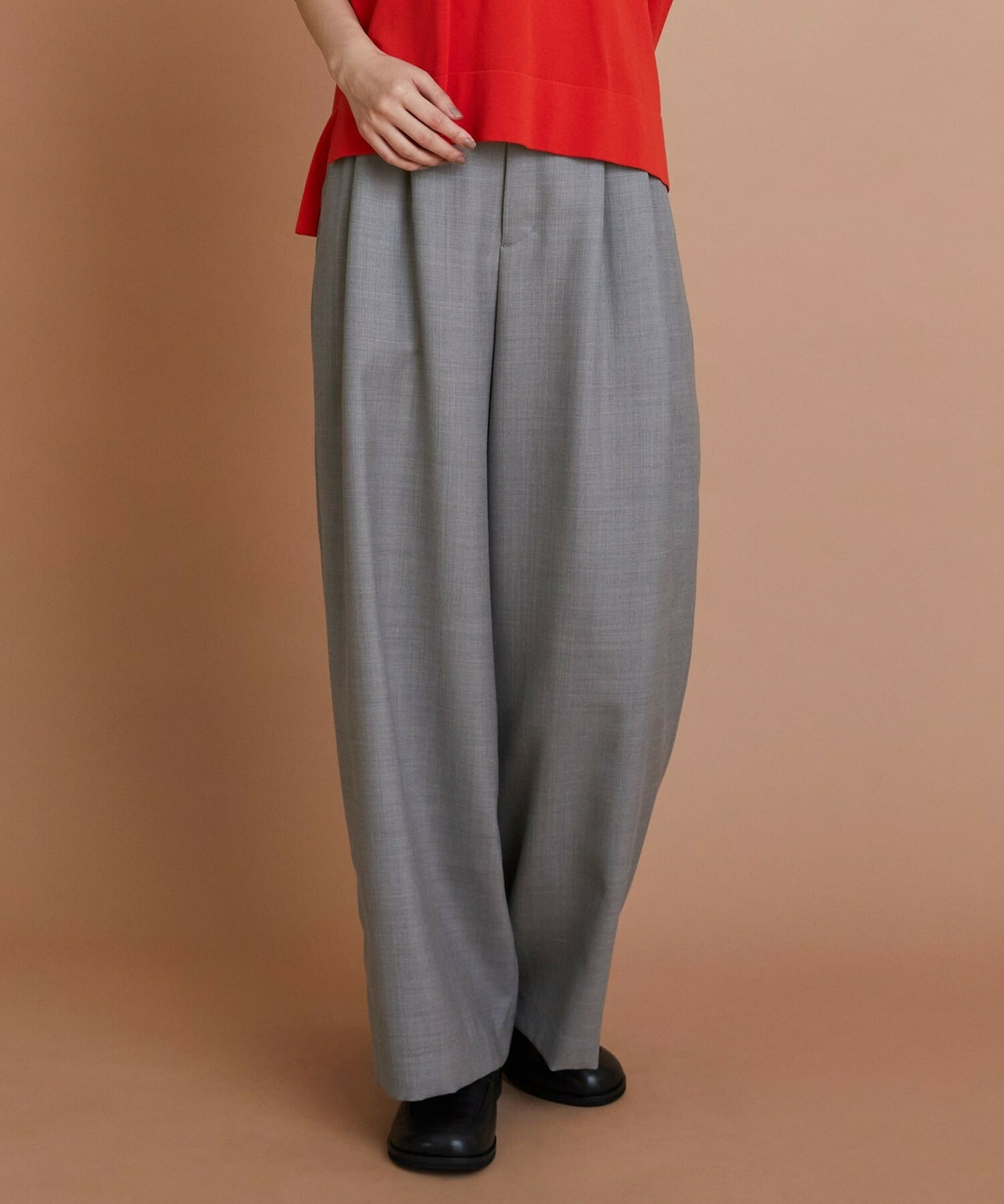 【L'EQUIPE】TWビエラワイドパンツ 詳細画像 グレー 1