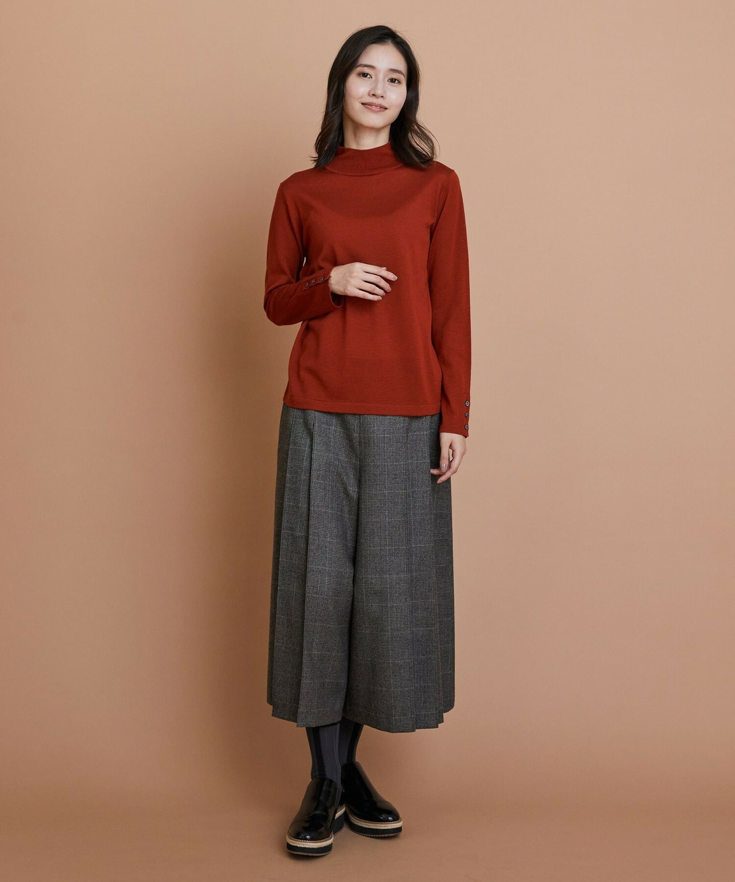 【L'EQUIPE】ウールサキソニーハーフパンツ 詳細画像 ブラック 10