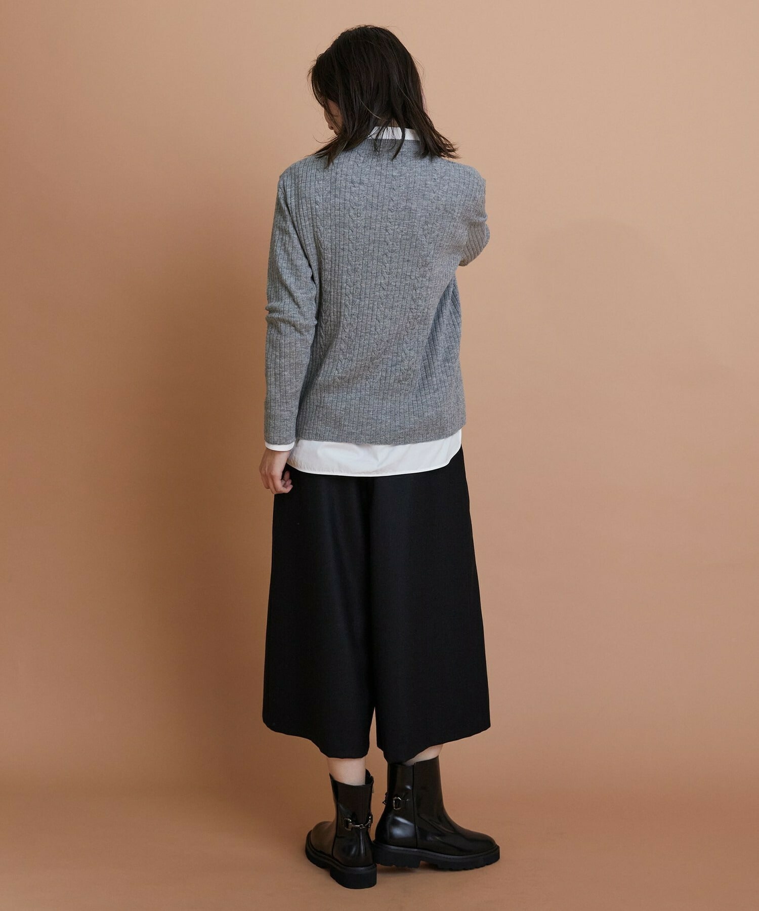 【L'EQUIPE】ウールサキソニーハーフパンツ 詳細画像 ブラック 18