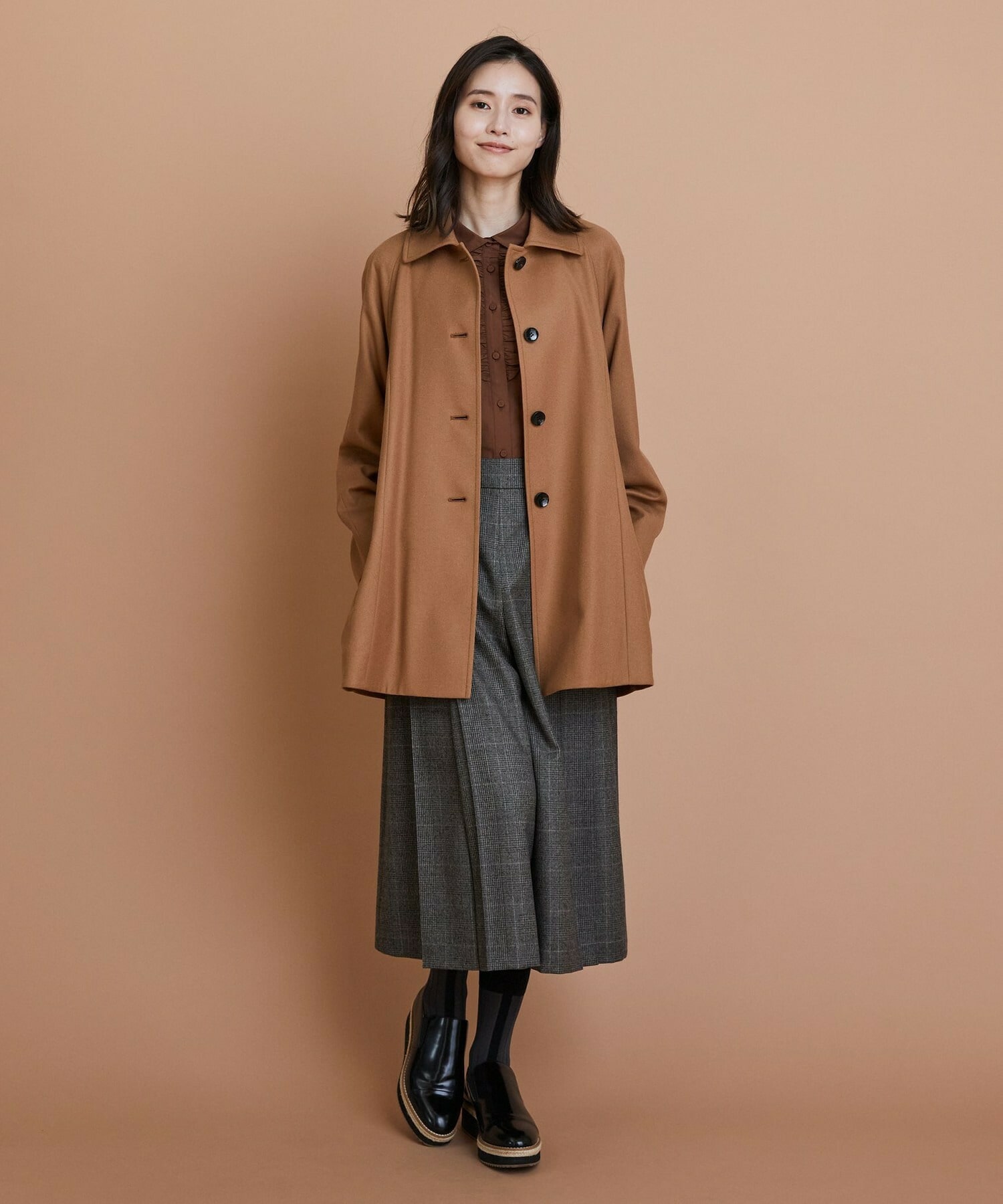 【L'EQUIPE】ウールサキソニーハーフパンツ 詳細画像 ブラック 2