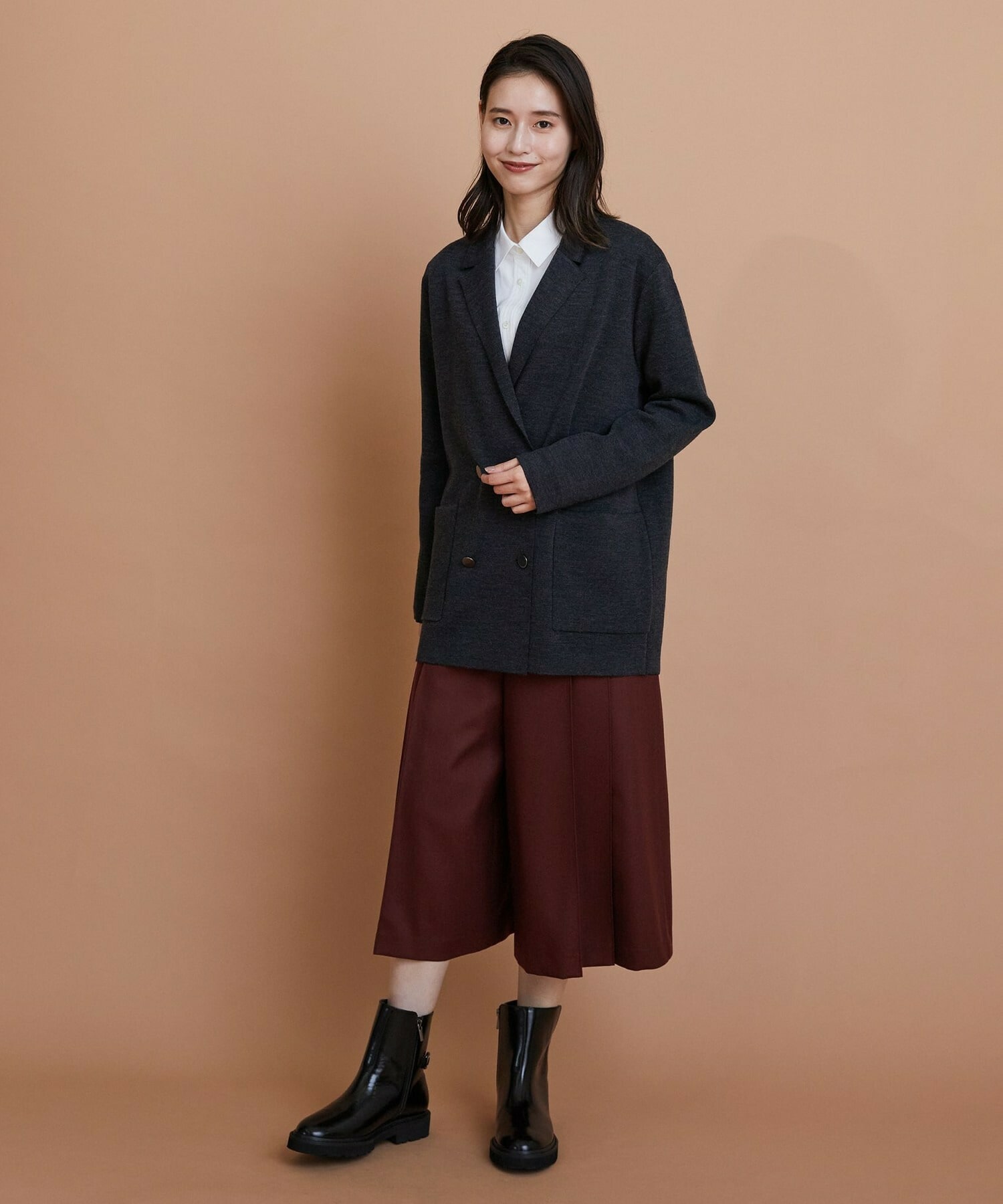 【L'EQUIPE】ウールサキソニーハーフパンツ 詳細画像 ブラック 24