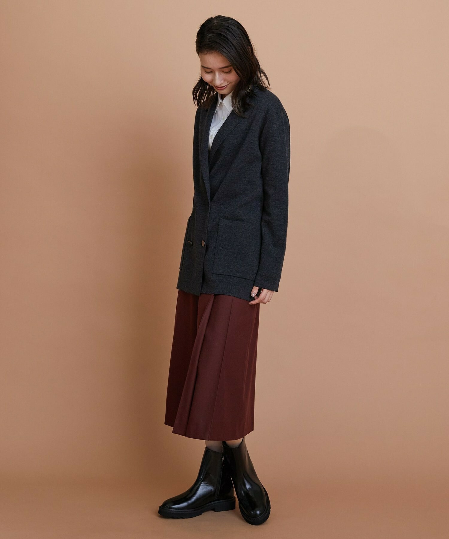 【L'EQUIPE】ウールサキソニーハーフパンツ 詳細画像 ブラック 25