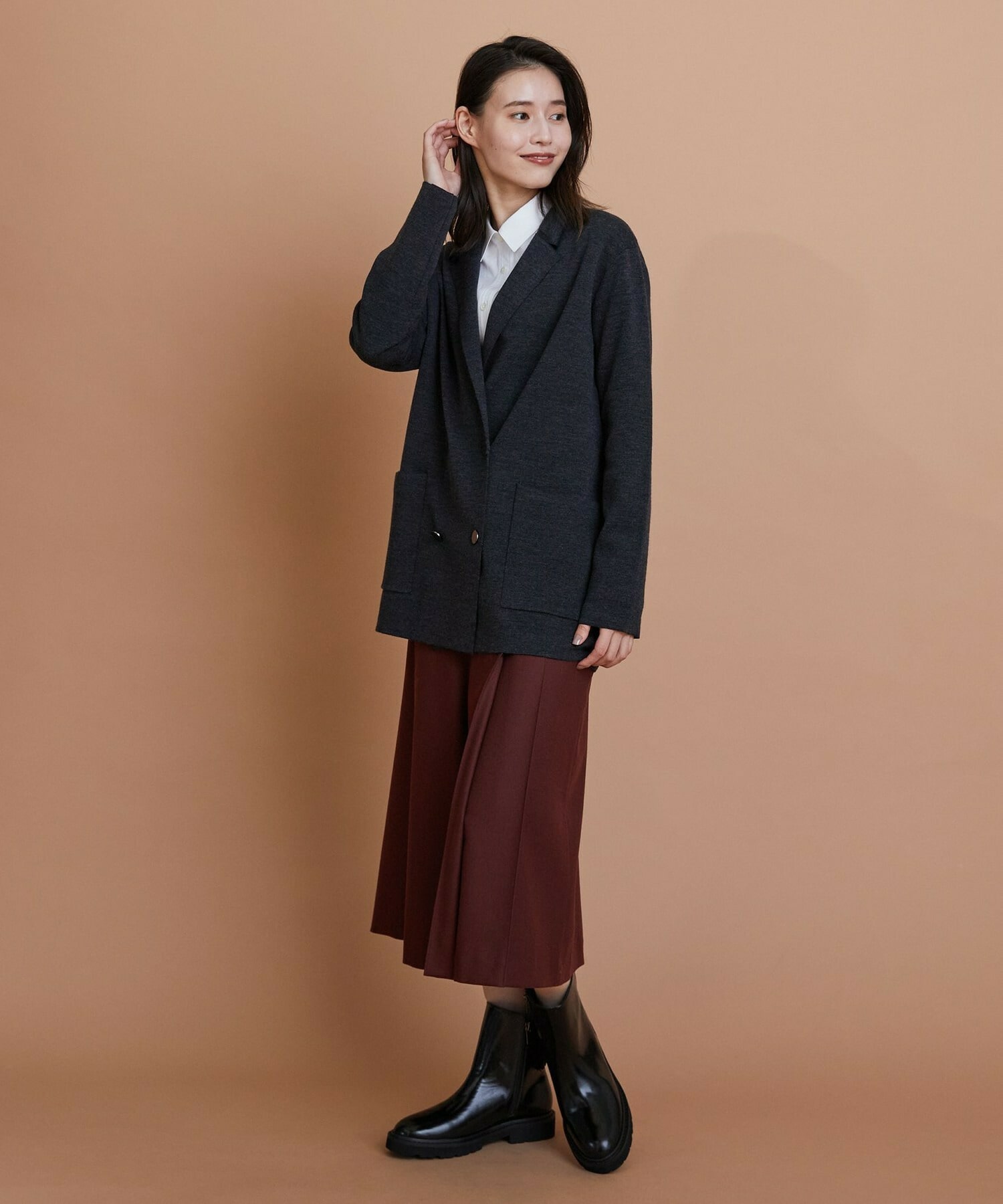 【L'EQUIPE】ウールサキソニーハーフパンツ 詳細画像 ブラック 26