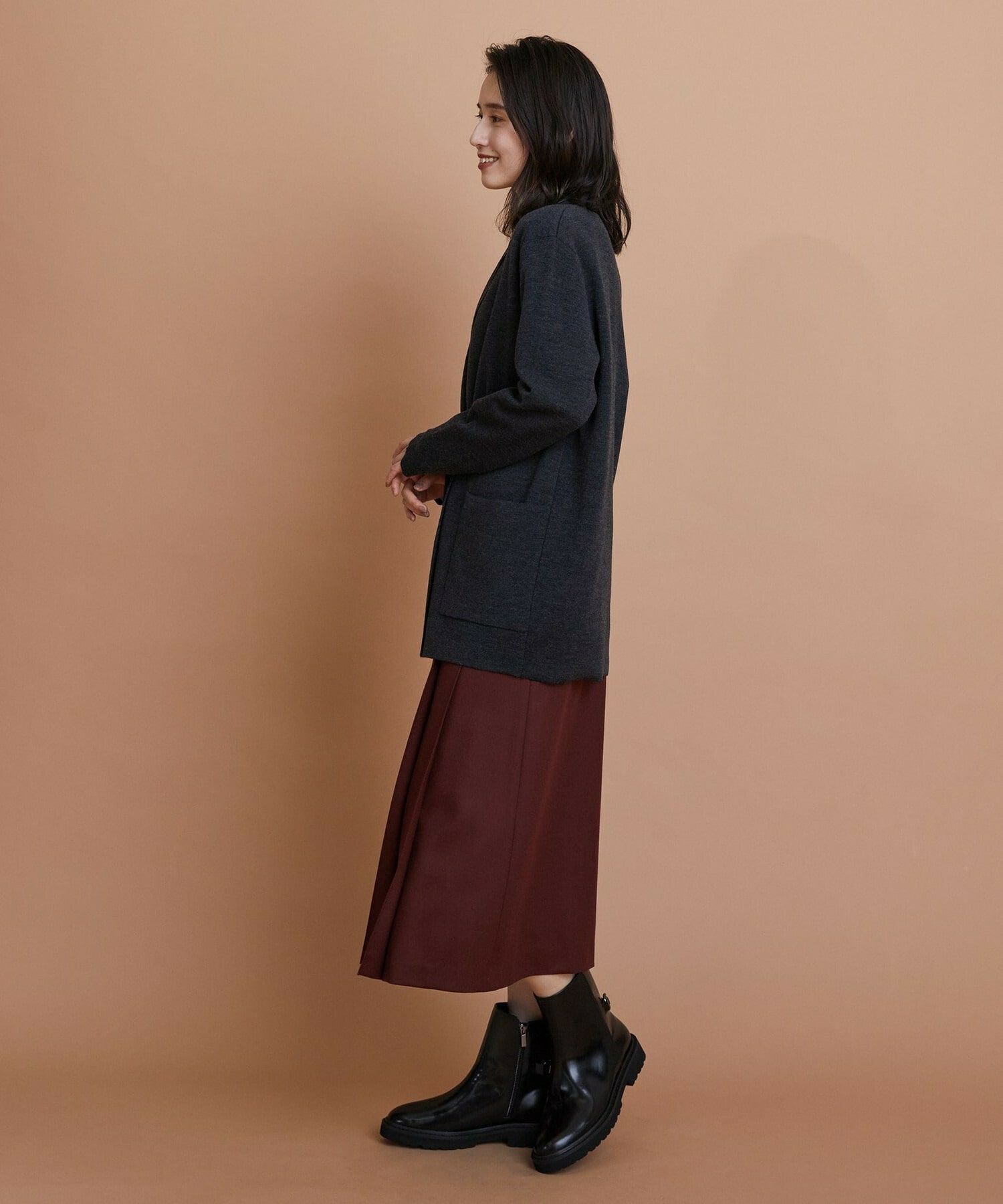 【L'EQUIPE】ウールサキソニーハーフパンツ 詳細画像 ブラック 27