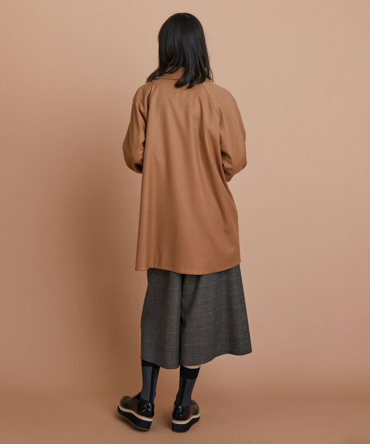 【L'EQUIPE】ウールサキソニーハーフパンツ 詳細画像 ブラック 4