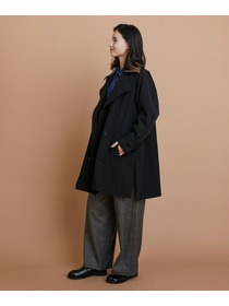 【L'EQUIPE】［eclat 2025年11月号掲載商品］ウールサキソニーストレートパンツ 詳細画像 チャコールグレー 10