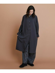 【L'EQUIPE】［eclat 2025年11月号掲載商品］ウールサキソニーストレートパンツ 詳細画像 チャコールグレー 16