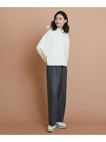 【L'EQUIPE】［eclat 2025年11月号掲載商品］ウールサキソニーストレートパンツ 詳細画像 チャコールグレー 19