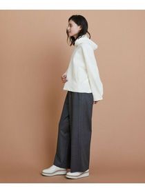 【L'EQUIPE】［eclat 2025年11月号掲載商品］ウールサキソニーストレートパンツ 詳細画像 チャコールグレー 20