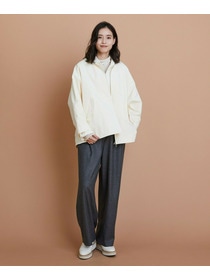 【L'EQUIPE】［eclat 2025年11月号掲載商品］ウールサキソニーストレートパンツ 詳細画像 チャコールグレー 22