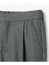 【L'EQUIPE】［eclat 2025年11月号掲載商品］ウールサキソニーストレートパンツ 詳細画像 チャコールグレー 33