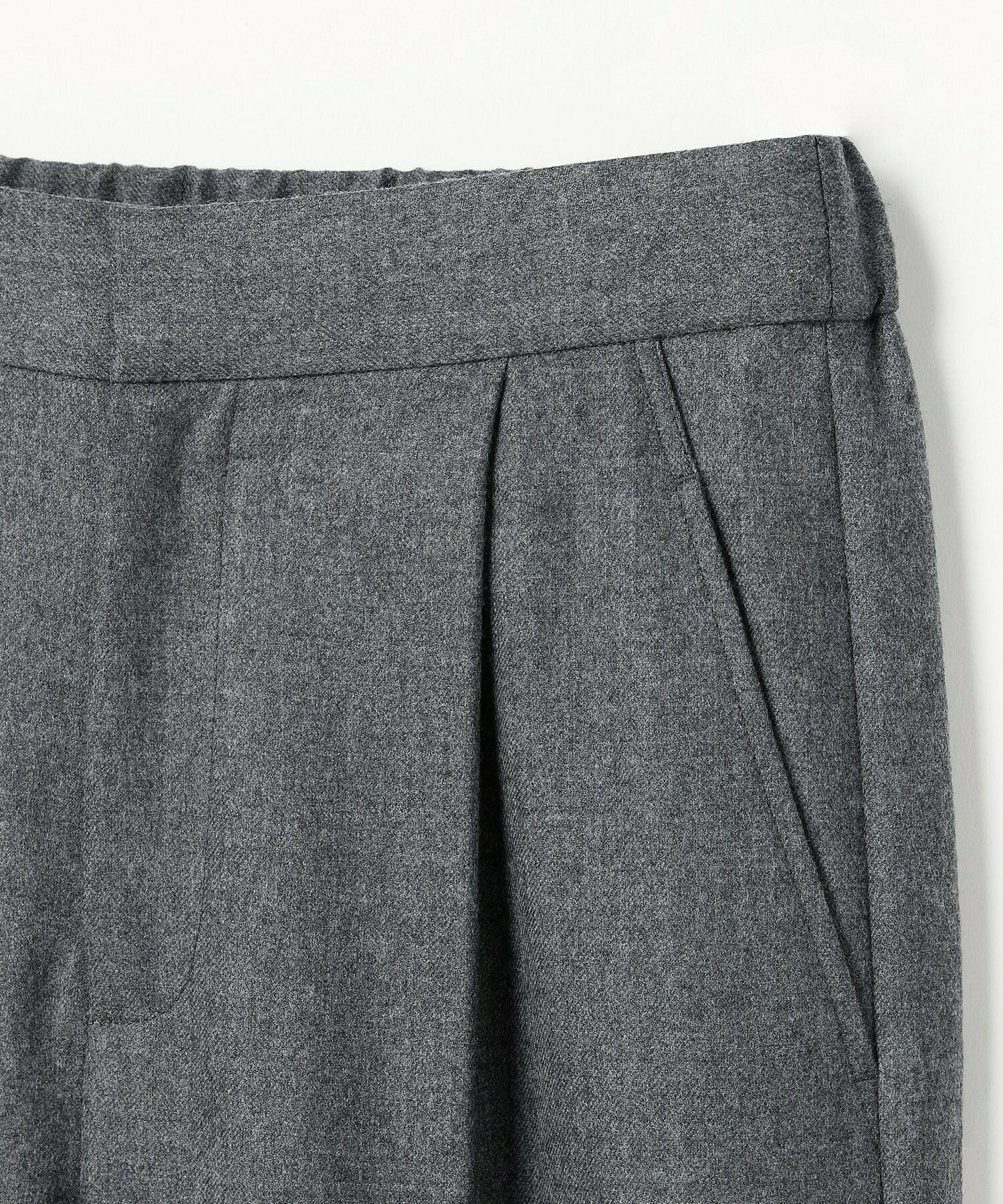 【L'EQUIPE】［eclat 2025年11月号掲載商品］ウールサキソニーストレートパンツ 詳細画像 チャコールグレー 33