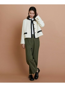 【L'EQUIPE】［eclat 2025年11月号掲載商品］クラシックドリルパンツ 詳細画像 ホワイト 16