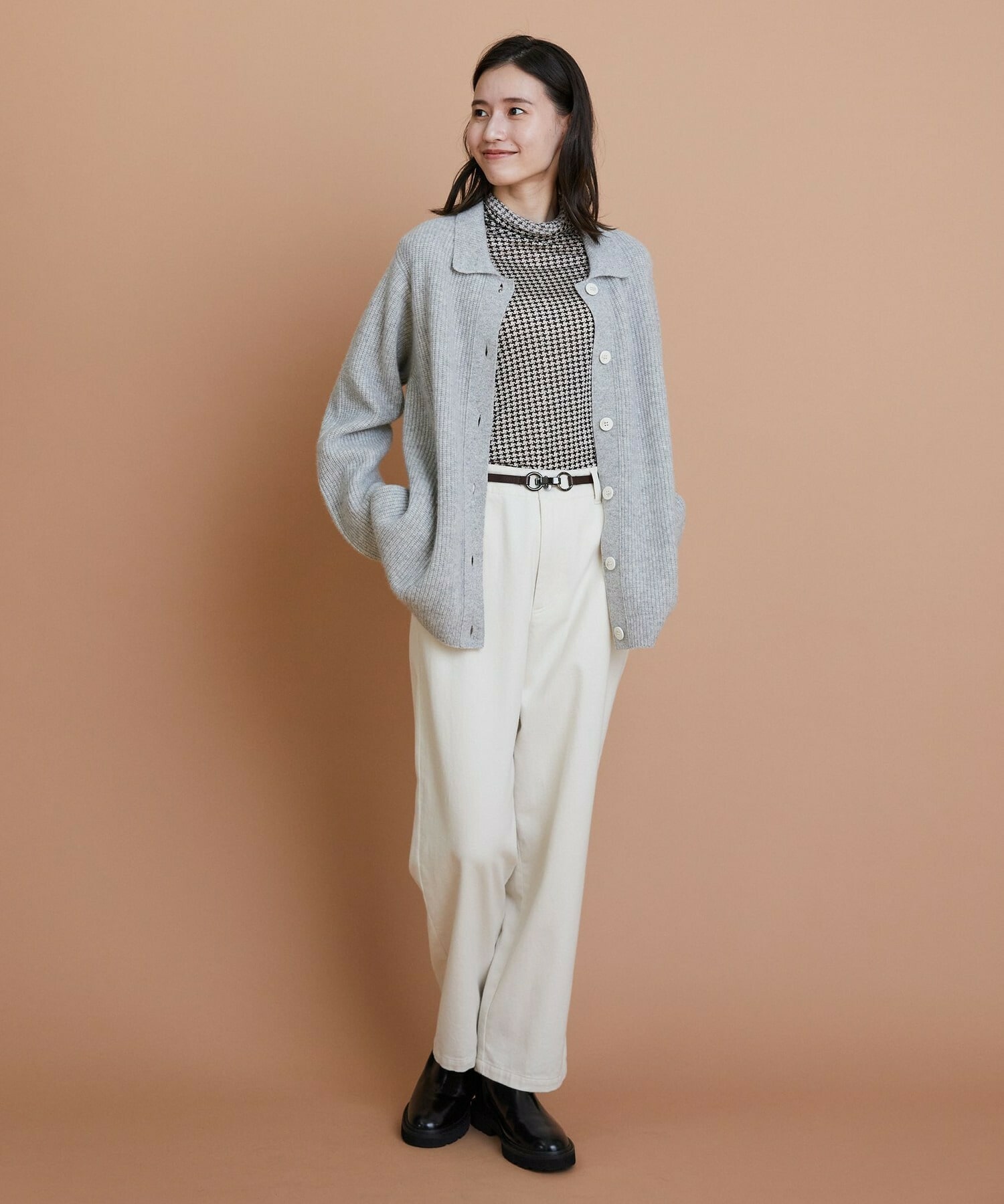 【L'EQUIPE】［eclat 2025年11月号掲載商品］クラシックドリルパンツ 詳細画像 ホワイト 12