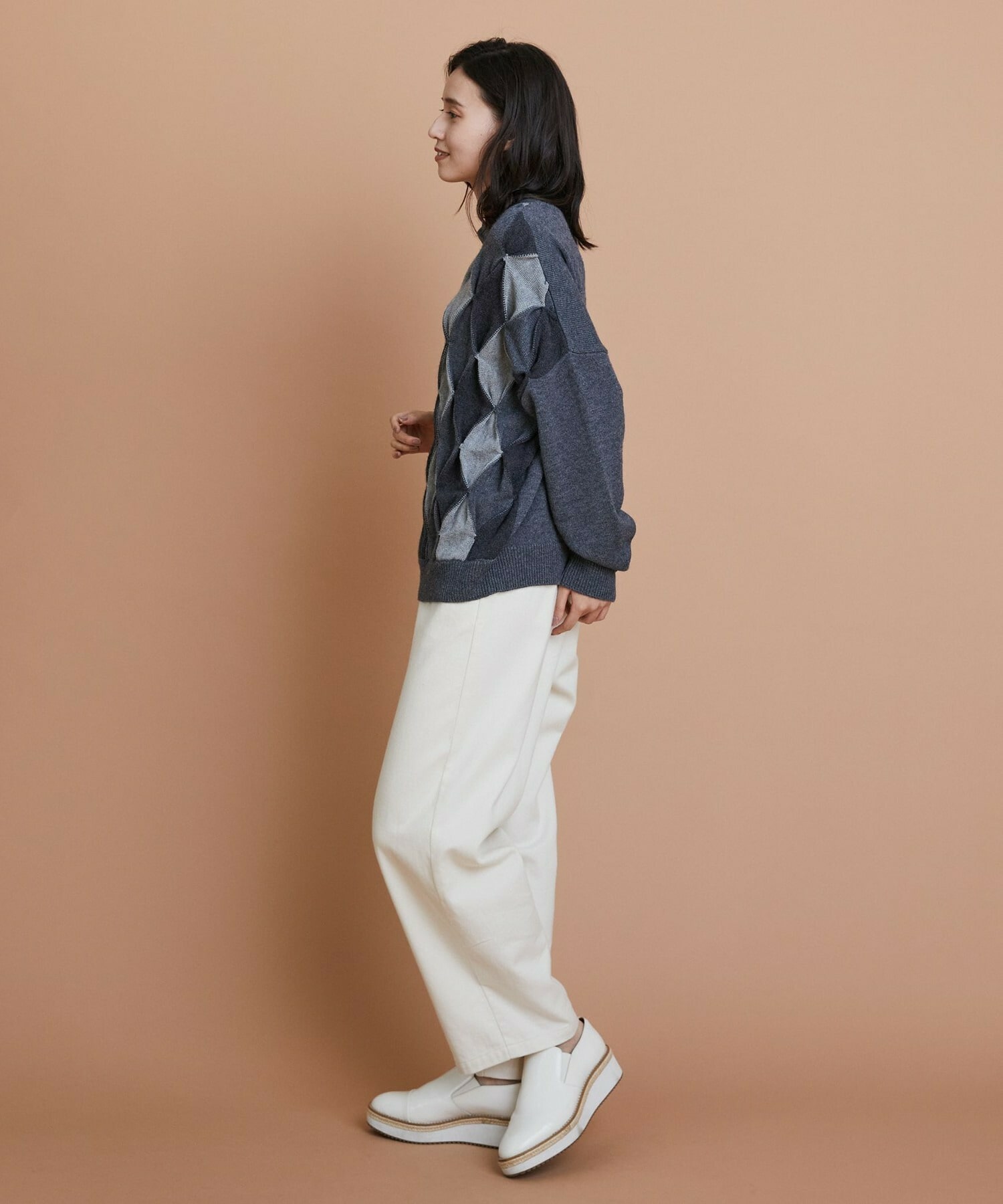 【L'EQUIPE】［eclat 2025年11月号掲載商品］クラシックドリルパンツ 詳細画像 ホワイト 5