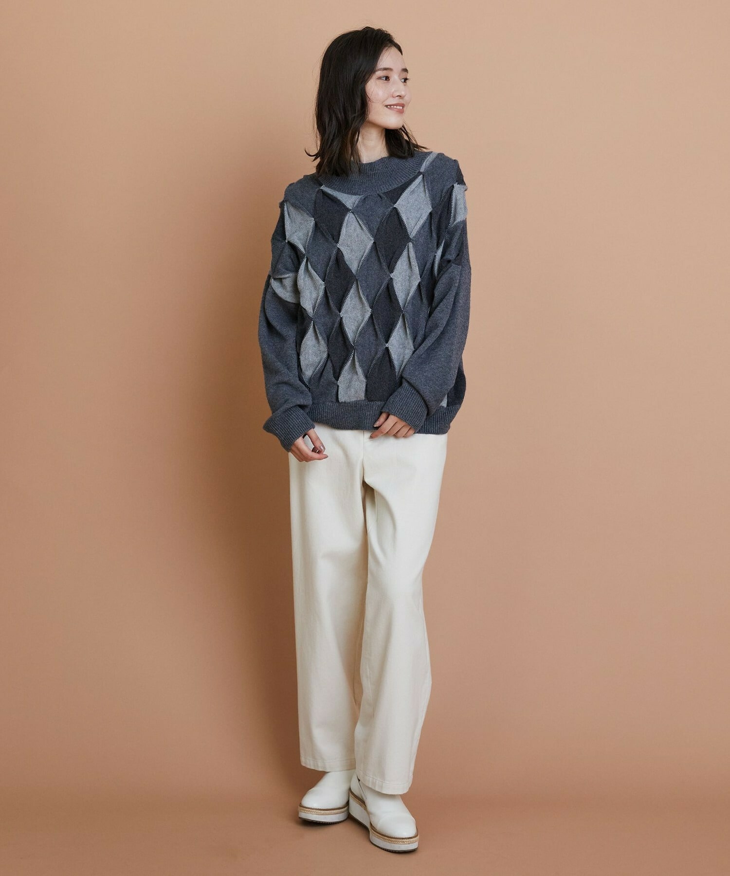 【L'EQUIPE】［eclat 2025年11月号掲載商品］クラシックドリルパンツ 詳細画像 ホワイト 6