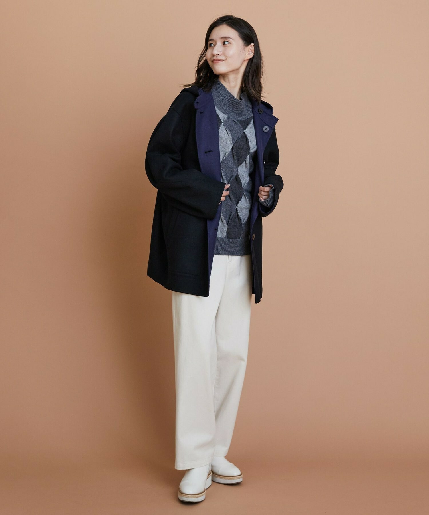 【L'EQUIPE】［eclat 2025年11月号掲載商品］クラシックドリルパンツ 詳細画像 ホワイト 7