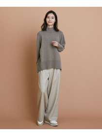 【L'EQUIPE】［eclat 2025年11月号掲載商品］ヘリンボーンサキソニーパンツ 詳細画像 ベージュ 1